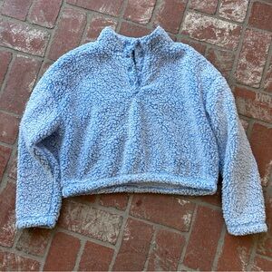 NWOT Cozy Blue Sherpa Pullover